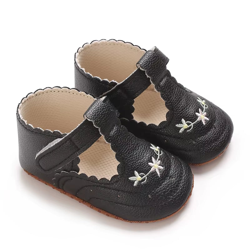 0-18M Baby Girl Princess Shoes Cute Printed Soft Cloth Bottom anti Slip Spring and Autumn Princess Shoes First Step Shoes